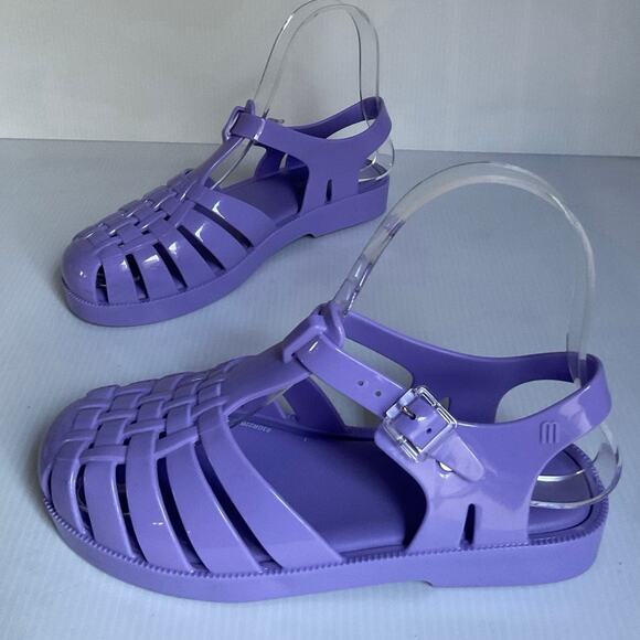 Mini Melissa Jelly Sandals • Purple • Toddler Size 2 • Girls - Picture 2 of 8